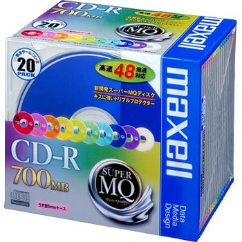 CDR700S.MIX1P20S �f�[�^�pCD-R SuperMQ (2-48�{��) �}�N�Z�� 700MB ���^5mm�P�[�X 70436345