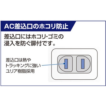 AC100V/14A タップ(6口/USBポート/雷ガート) エスコ