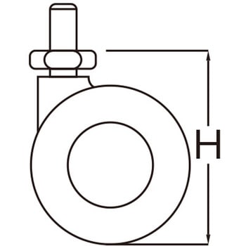 ねじ式キャスター(振動吸収) エスコ