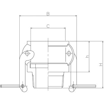SUS-B25 アームロックカップリング type-B オネジカプラー ステンレス