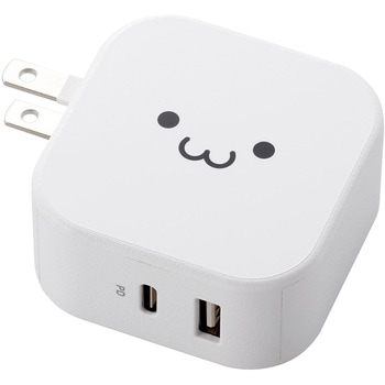 スマホ充電器 AC充電器 USB×1ポート タイプC×1ポート 20W 高速 USBコンセント iPhone エレコム