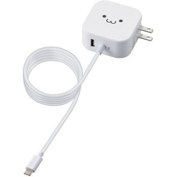 スマホ充電器 AC充電器 USB×1ポート タイプC ケーブル一体型 1.5m 20W 高速 iPhone エレコム