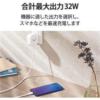 スマホ充電器 AC充電器 USB×1ポート タイプC ケーブル一体型 1.5m 20W 高速 iPhone エレコム