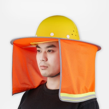 ヘルメットに取り付ける日差しよけ AFF WARE