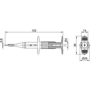 テストクリップ(先端フック型) エスコ