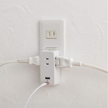 タップ(USB充電ポート付/雷サージ対応) エスコ
