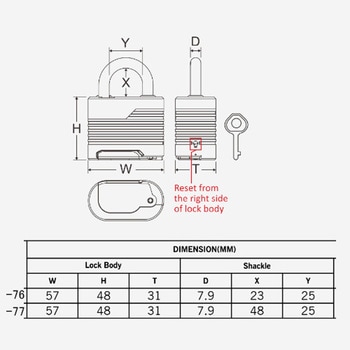 ダイヤル錠(番号設定キー付) - エスコ