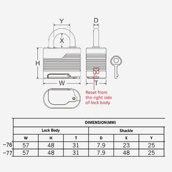 ダイヤル錠(番号設定キー付) エスコ