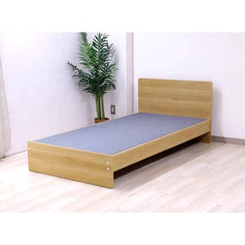 木製ベッドフレーム シングル パネルタイプ ふとん用(布張床式