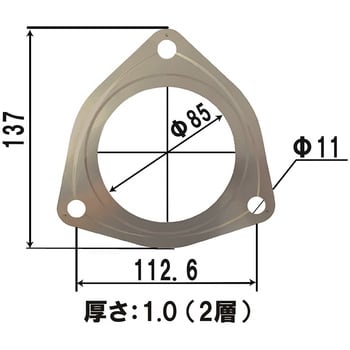 DPFマフラーガスケット ミヤコ自動車 自動車マフラー用ガスケット