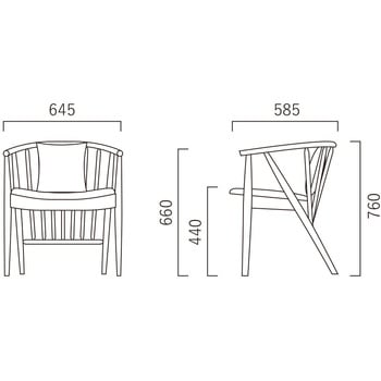 ARIESチェア 肘付き 関家具(COMFY/コンフィー)