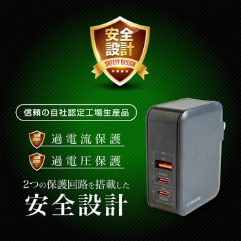 USB急速充電器 PD/QC両対応  20W+20W 2回路搭載 京ハヤ
