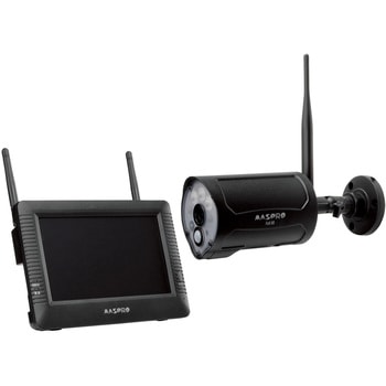 MASPRO モニター＆ワイヤレスHDカメラセット WHC7ML WHC7ML モニター&ワイヤレスHDカメラセット センサーライト付き