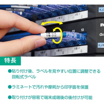 PROテープカートリッジ パンドウイット・カットラベル 回転ラベル キングジム