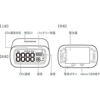 CD10シロ 卓上CO2モニター 1個 キングジム 【通販モノタロウ】