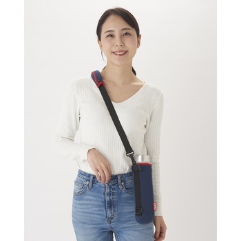 ボトルカバーショルダーLサイズ ネイビー トーン