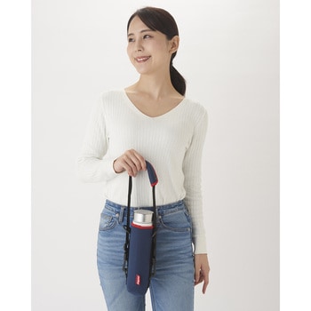 ボトルカバーショルダーLサイズ ネイビー トーン