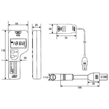 デジタル温度計セット - エスコ