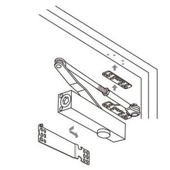 ドアクローザー(パラレル型・ストップ付/無兼用) - エスコ