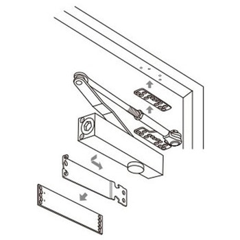 ドアクローザー(パラレル型・ストップ付/無兼用) エスコ