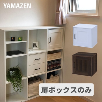 収納ボックス 扉付き 積み重ね可能  おうちスッキリシェルフ YAMAZEN(山善)