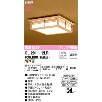OL291112LR 小型LEDシーリングライト 1台 オーデリック(ODELIC) 【通販