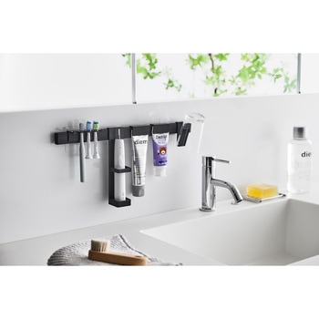 フィルムフック電動歯ブラシ&歯磨き用品収納セット タワー 山崎実業