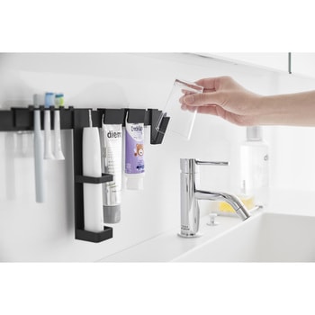 フィルムフック電動歯ブラシ&歯磨き用品収納セット タワー 山崎実業