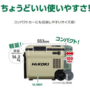 コードレス冷温庫(コンパクトタイプ) HiKOKI(旧日立工機) 充電式冷温庫 【通販モノタロウ】