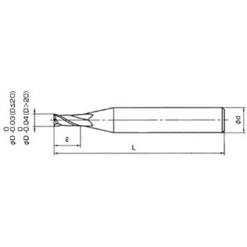 2枚刃G汎用エンドミル(S) 三菱マテリアル
