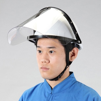 ヘルメット取付フェイスプロテクター(幅広) - エスコ