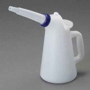 プラスチックオイルジョッキ(ふた・網付) エスコ