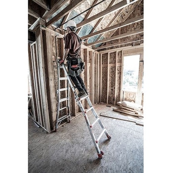 ユニバーサルはしご兼用脚立(水平レベラー付) エスコ