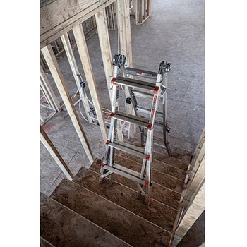 ユニバーサルはしご兼用脚立(水平レベラー付) エスコ