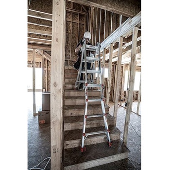 ユニバーサルはしご兼用脚立(水平レベラー付) エスコ