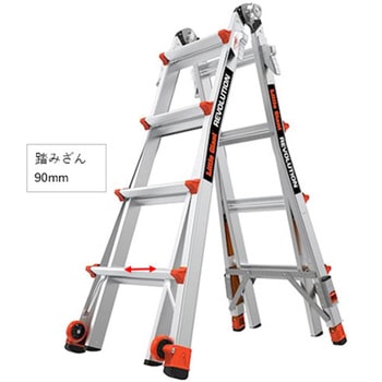 ユニバーサルはしご兼用脚立(水平レベラー付) エスコ
