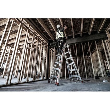 ユニバーサルはしご兼用脚立(水平レベラー付) エスコ