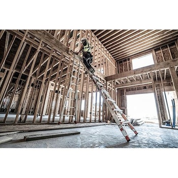 ユニバーサルはしご兼用脚立(水平レベラー付) エスコ