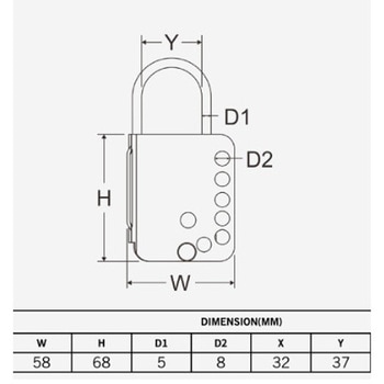 ロックアウトハスプ[ステンレス製] エスコ