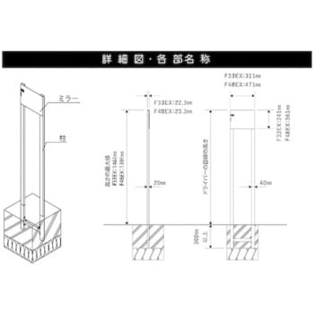 FFミラー 自立埋込タイプ コミー 屋外対応 安全ミラー 【通販モノタロウ】