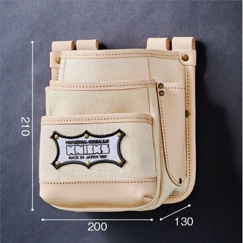 ツーウェイタイプ帆布生地ヌメ革補強3段腰袋 KH-301H ニックス(KNICKS)