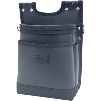 ヌメ革2段建築用腰袋【バリスティック縁巻】 201BA ニックス(KNICKS)