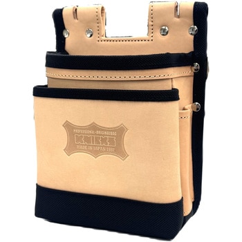 鳶職向仕様ツーウエイタイプヌメ革2段腰袋 201TB ニックス(KNICKS)