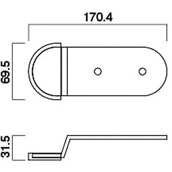 転倒防止金具RF-570/590用 2個1組 HAMILeX(ハミレックス)