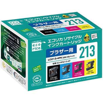 ECI-BR213-4P リサイクルインク brother対応 LC213 エコリカ 4色セット