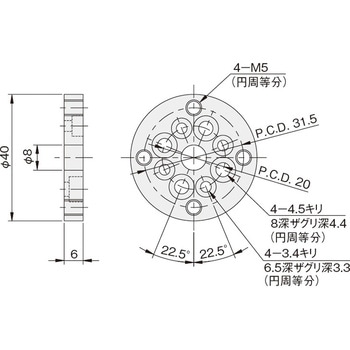 真空パッドブラケット用接続部品 ジョイント1 岩田製作所