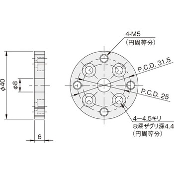 真空パッドブラケット用接続部品 ジョイント2 岩田製作所