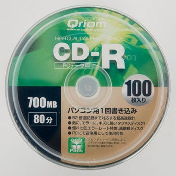 QCR-D100SP キュリオム PCデータ用 CD-R 52倍速 1個(100枚) YAMAZEN