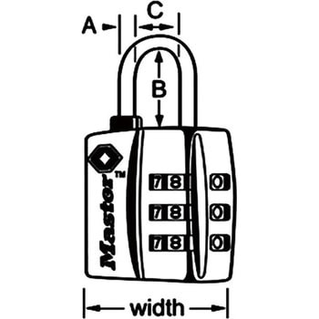 TSA南京錠 ナンバー可変式 MasterLOCK
