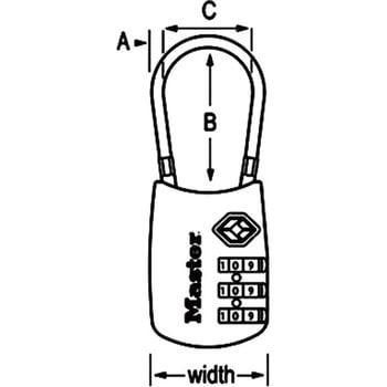 TSA南京錠 ナンバー可変式 MasterLOCK
